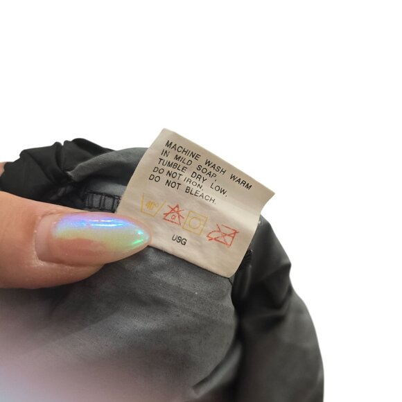 Vintage 90s Columbia Mens XL Retro Windbreaker Jacket Purple Black front pocket - Picture 6 of 8